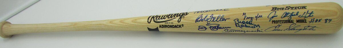 9 HOF Hall of Fame Players Signed Adirondack Baseball Bat Hunt  Holo 140946