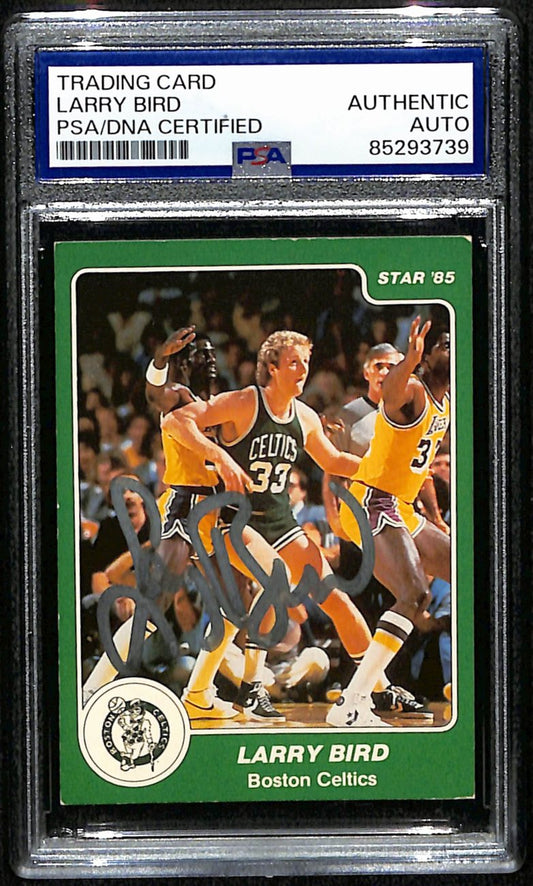 Larry Bird HOF Signed/Autographed 1985 Star Co. Card #1 Celtics PSA/DNA 190703