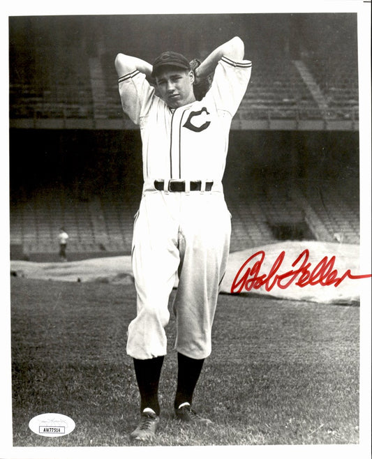 Bob Feller HOF Signed/Autographed 8x10 Photo Cleveland Indians JSA 191475