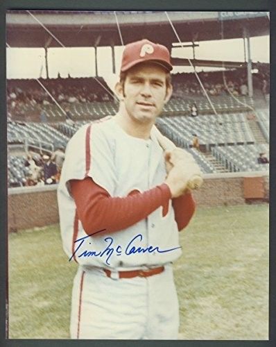 Tim McCarver Phillies Autographed/Signed 8x10 Photo 123593