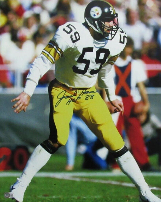 Jack Ham HOF Autographed/Inscribed 16x20 Photo Pittsburgh Steelers Beckett