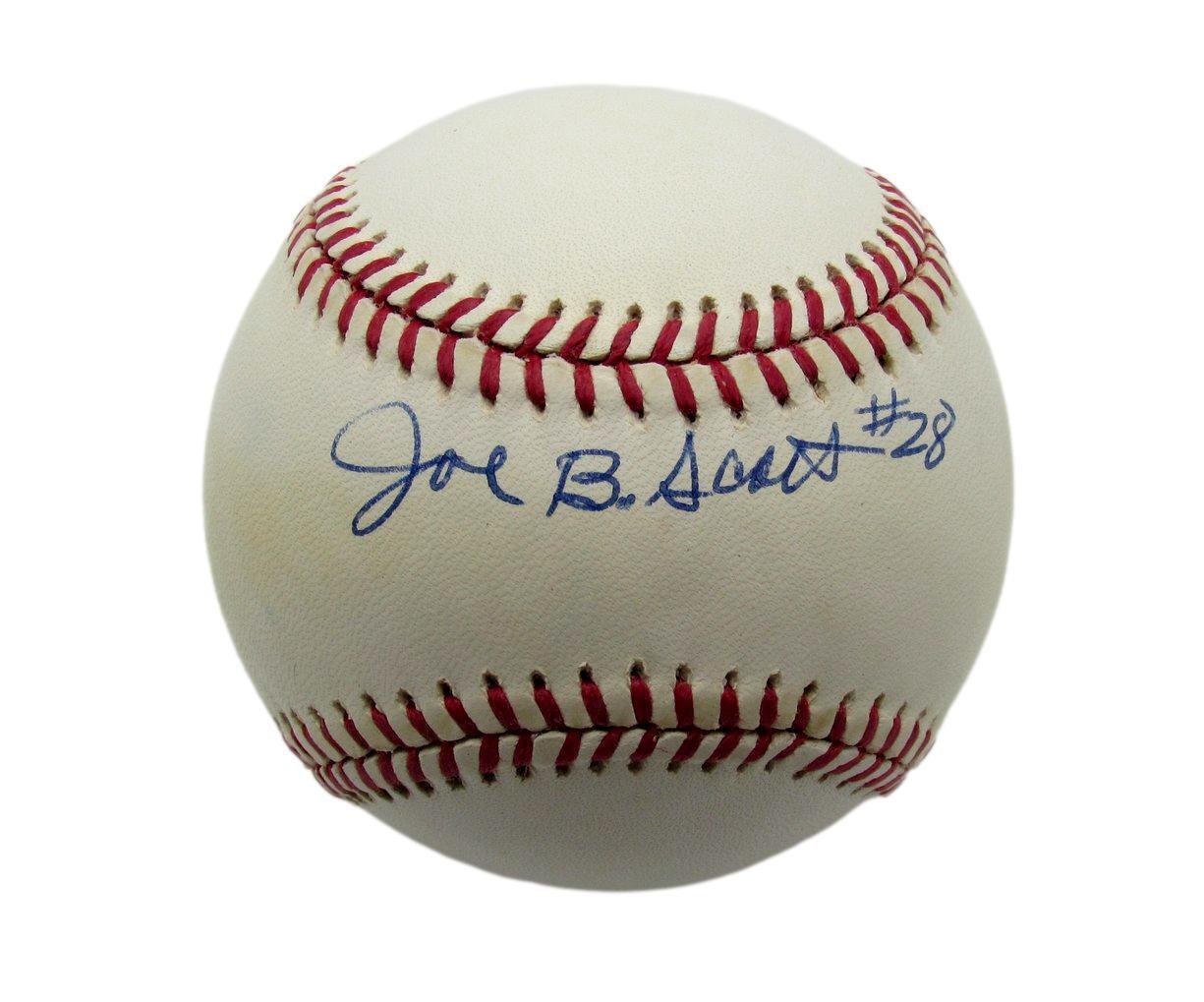 Joe B. Scott Signed/Inscr OAL Baseball Negro League Memphis Red Sox PSA/DNA