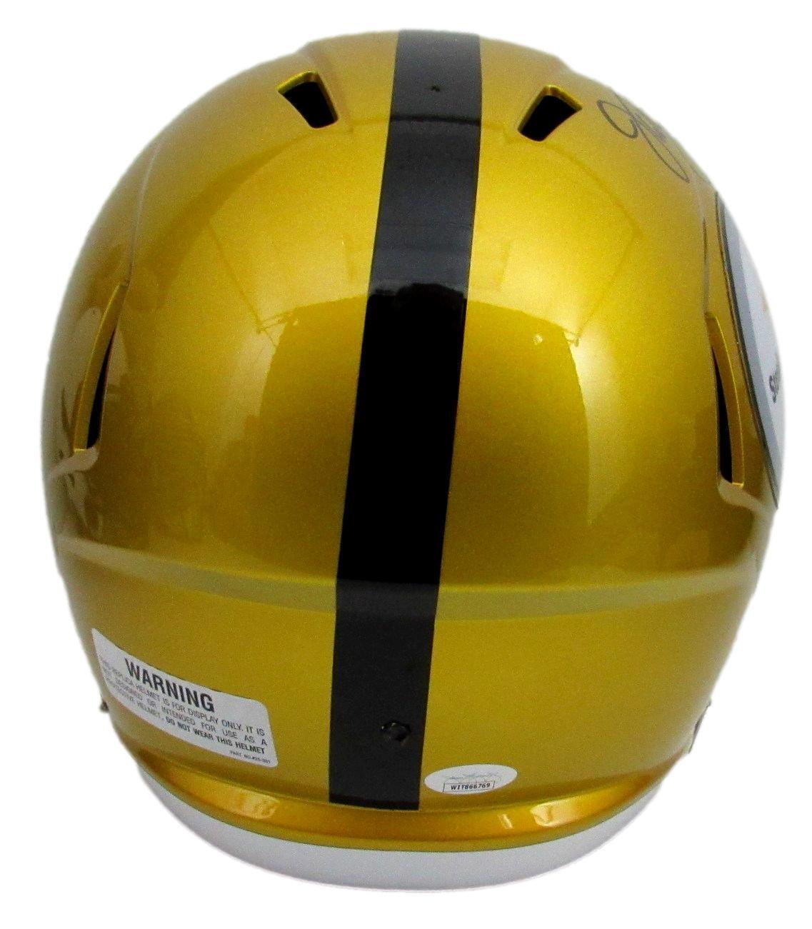 Jack Lambert HOF Signed/Inscr Steelers Full Size Flash Replica Helmet JSA 164406