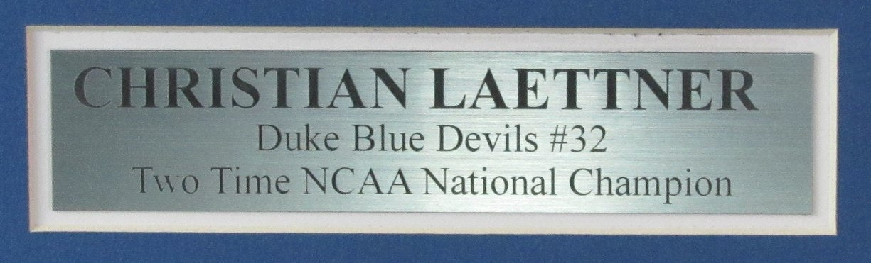 Christian Laettner Signed/Auto Duke Basketball Jersey Framed JSA 189453