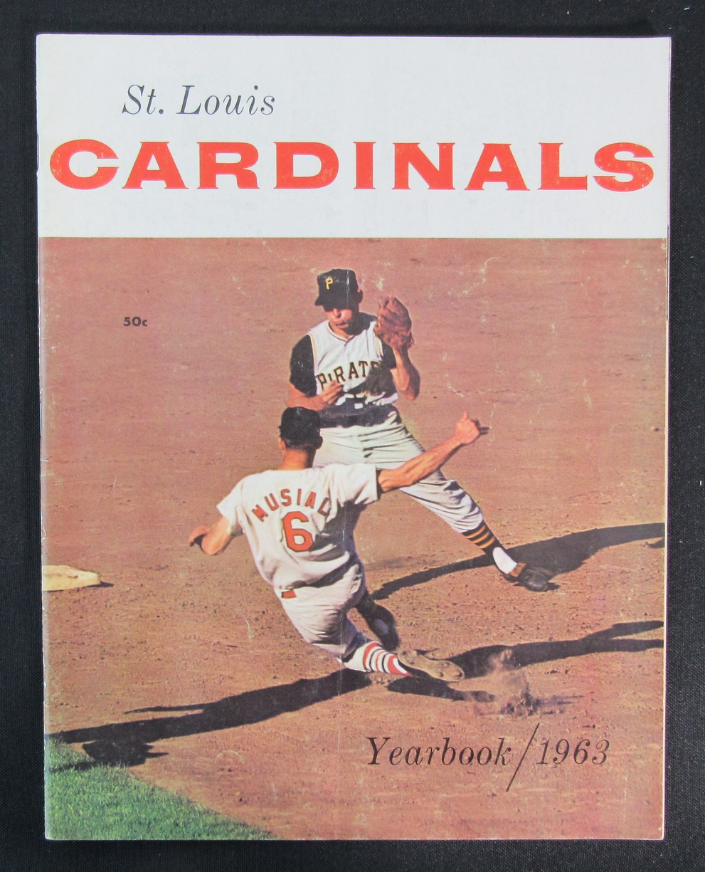 1963 St. Louis Cardinals Baseball Official Yearbook Stan Musial on Cover 172342