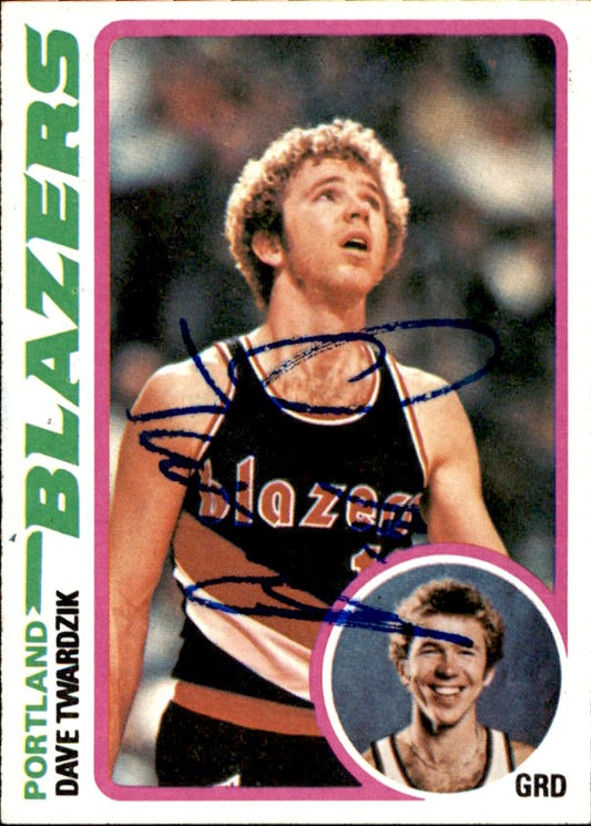 Dave Twardzik Autographed 1978-79 TOPPS Basketball Card #122 Blazers 183062