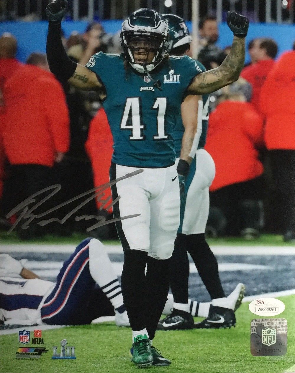 Ronald Darby Super Bowl LII Eagles Autographed/Signed 8x10 Photo JSA 131933