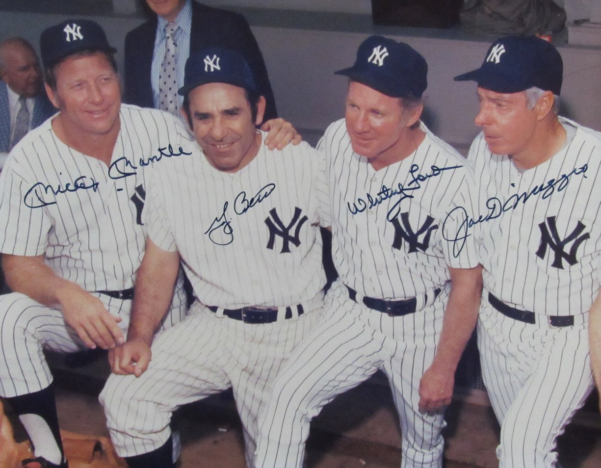 Mantle/Berra/Ford/DiMaggio Multi-Signed 11x14 Photo New York Yankees JSA 189077