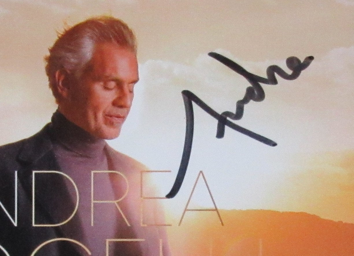 Andrea Bocelli Signed/Autographed CD Photo Collage Framed Beckett 188621