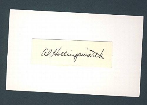 Al Hollingsworth Reds Dodgers Phillies Signed/Autograph Cut 3x5 Index Card