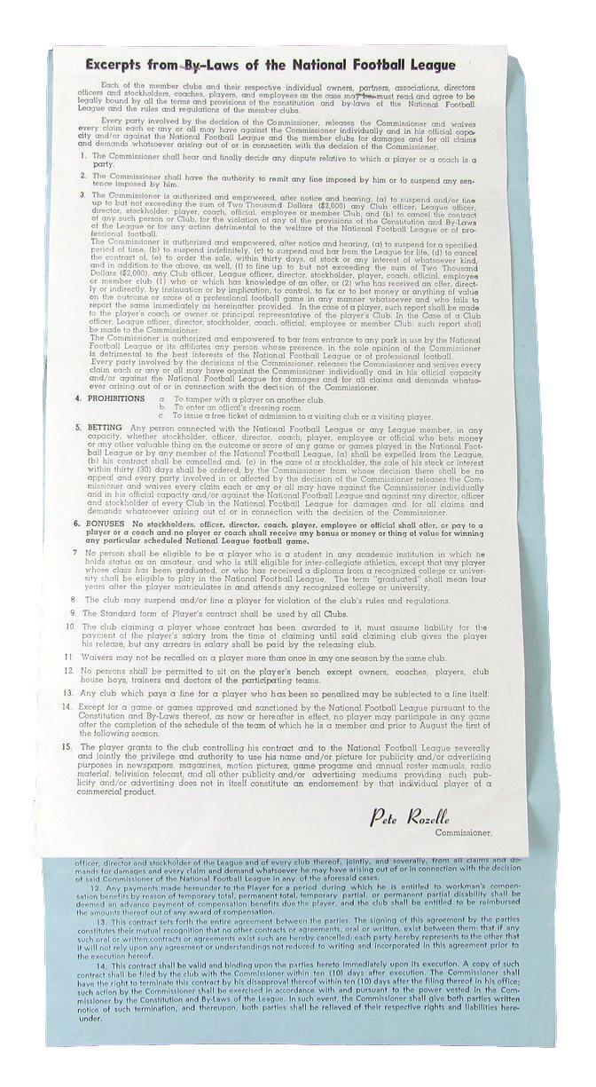 Maxie Baughan Philadelphia Eagles Signed/Autographed 1962 Contract JSA 160870