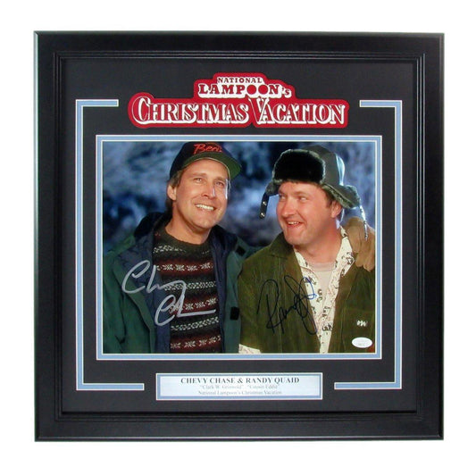 Chevy Chase/Randy Quaid Autographed 11x14 Photo "Christmas Vacation" Framed JSA