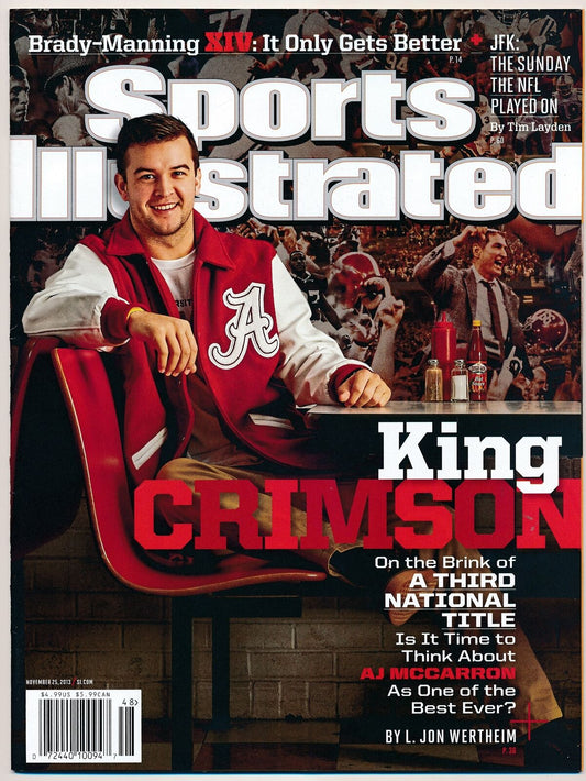 November 9, 2013 A.J. McCarron Sports Illustrated NO LABEL Newsstand Alabama