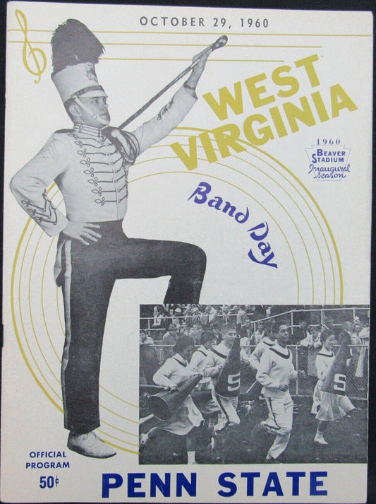 1960 Penn State vs West Virginia 10/29/60 Vintage Football Game Program 157804