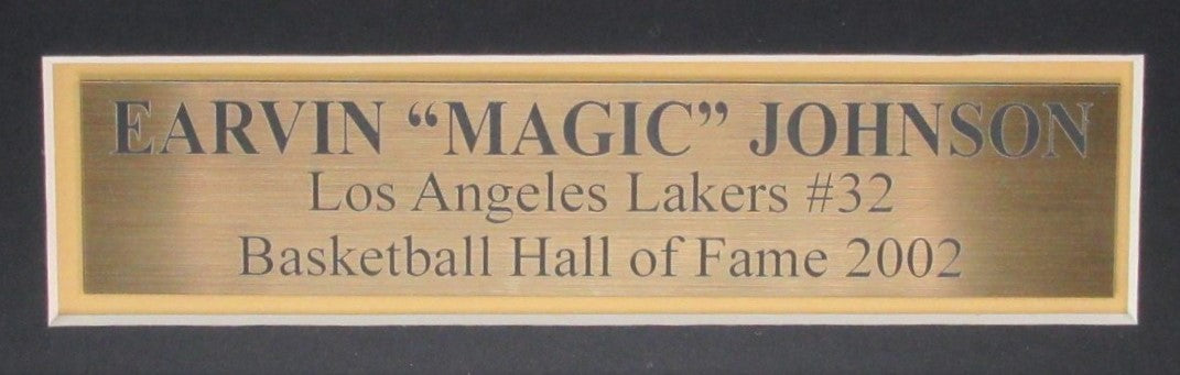 Earvin "Magic" Johnson HOF Autographed Jersey Los Angeles Lakers Framed Beckett