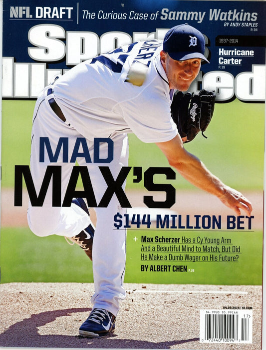 April 28, 2014 Max Scherzer Sports Illustrated Magazine NO LABEL 181996