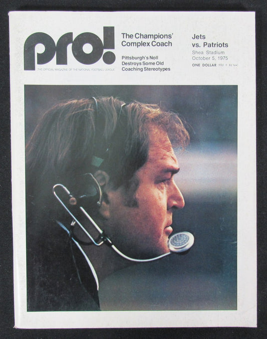 October 5, 1975 New York Jets vs. New England Patriots NFL Game Program 172211