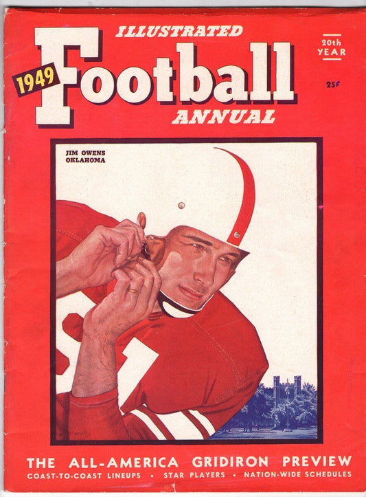 1949 Illustrated Football Annual Magazine Jim Owns Oklahoma 130630