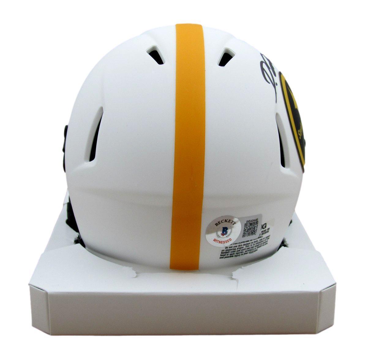 Diontae Johnson Autographed Lunar Eclipse Mini Helmet Steelers Beckett 181138