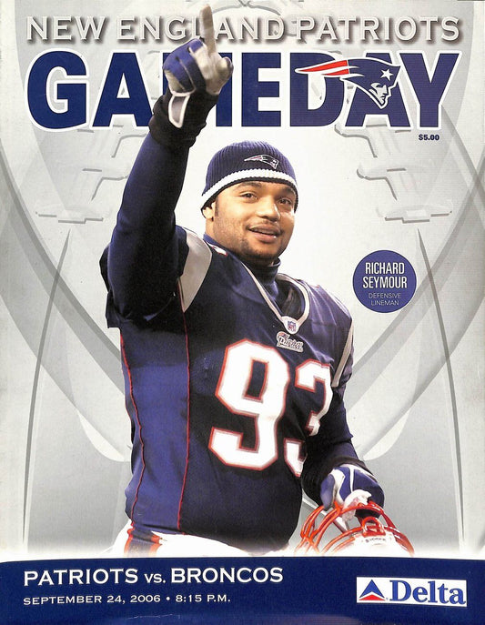 2006 9/24 Patriots vs. Broncos Football NFL Game Program Tom Brady 178322