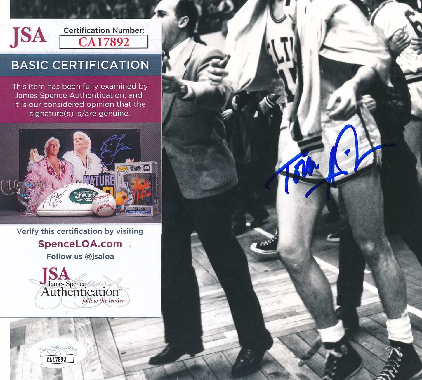 Tom Heinsohn HOF Signed/Autographed 8x10 Photo Boston Celtics JSA 192941