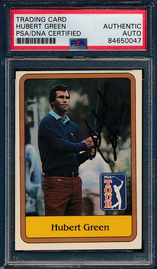 1981 DONRUSS PGA Hubert Green #50 Authentic Card Signed PSA/DNA 176047