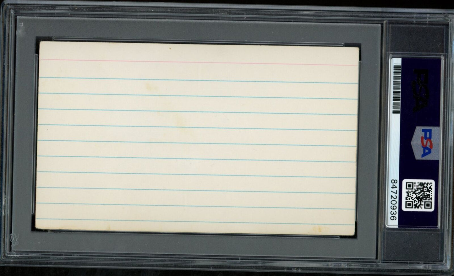 Howard Cosell Autographed 3x5 Index Card Sports Casting Legend PSA/DNA