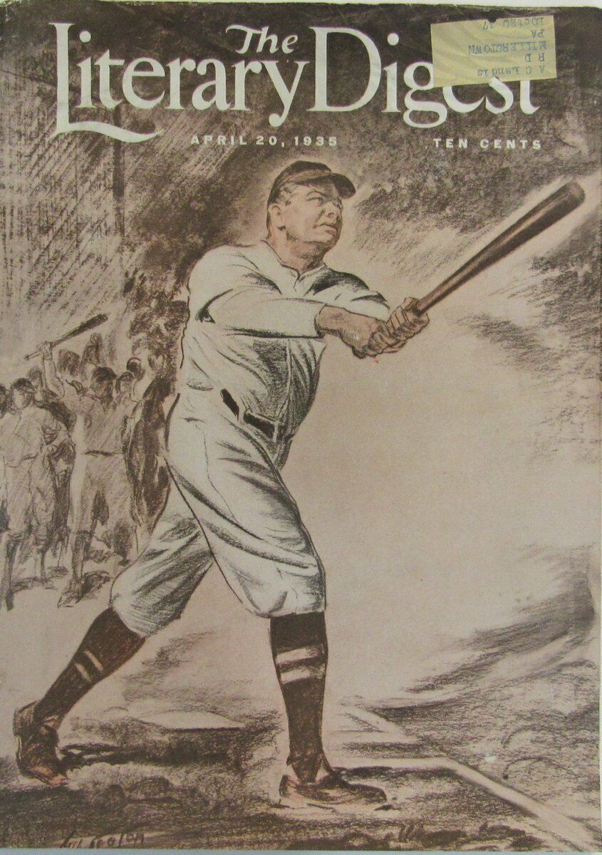 The Literary Digest Baseball Player Cover Apr 20, 1935 141566