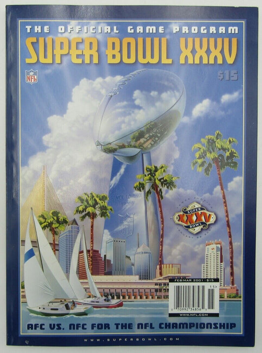 Super Bowl XXXV 35 Official Program 2001 Baltimore Ravens vs NY Giants 153850