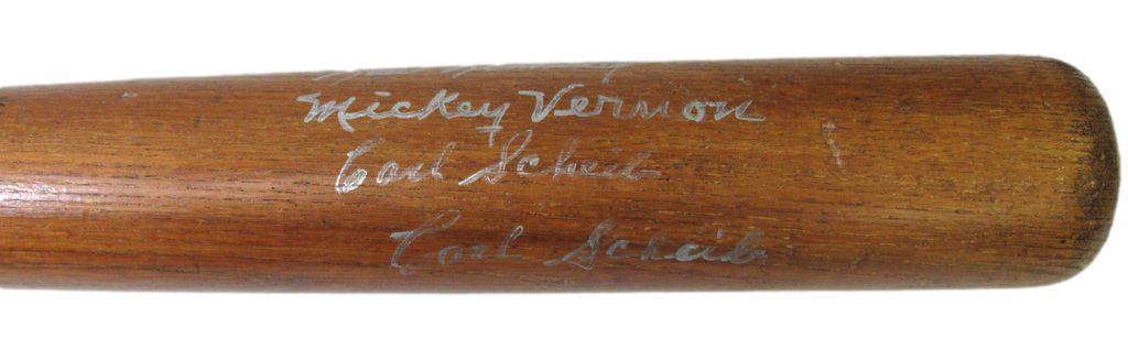 Vintage Wooden 34" Baseball Bat Multi-Signed Vernon Scheib 170721