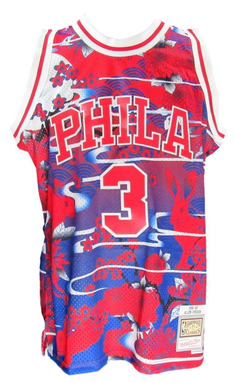 Allen Iverson HOF Autographed Lunar Mitchell & Ness Jersey 76ers JSA 181845