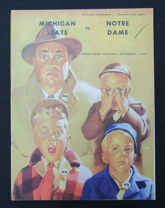 10/9/1948 Michigan State vs. Notre Dame College Program 185893