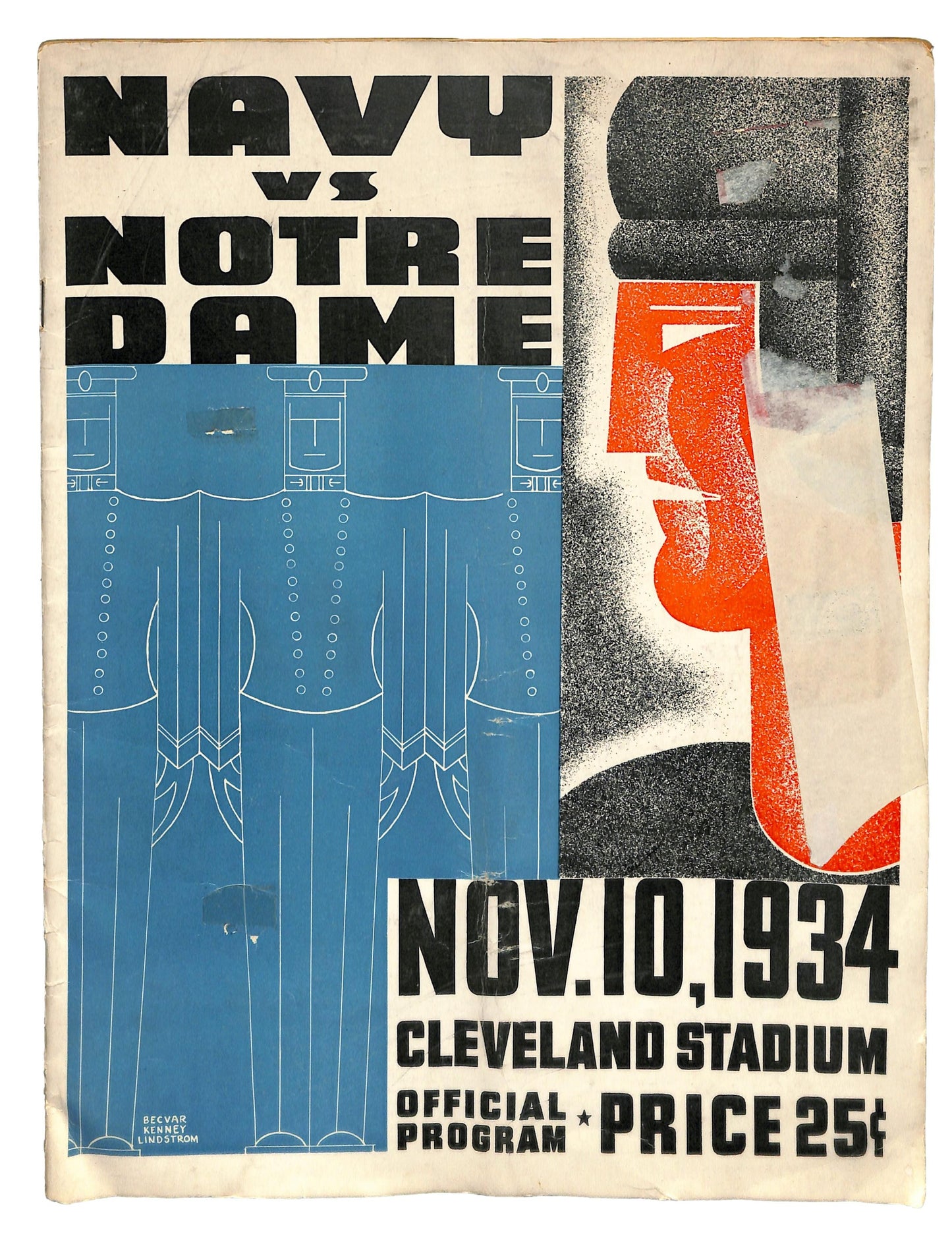 11/10/1934 Navy vs. Notre Dame College Program 185787