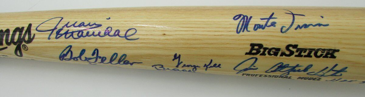 9 HOF Hall of Fame Players Signed Adirondack Baseball Bat Hunt  Holo 140946