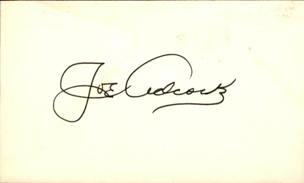 Joe Adcock Milwaukee Braves d.1999  Signed/Autographed 3x5 Index Card 162544