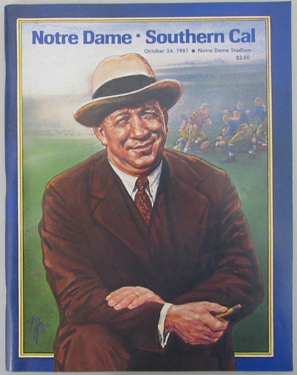 October 24, 1981 Notre Dame vs. USC Football Game Program 192244