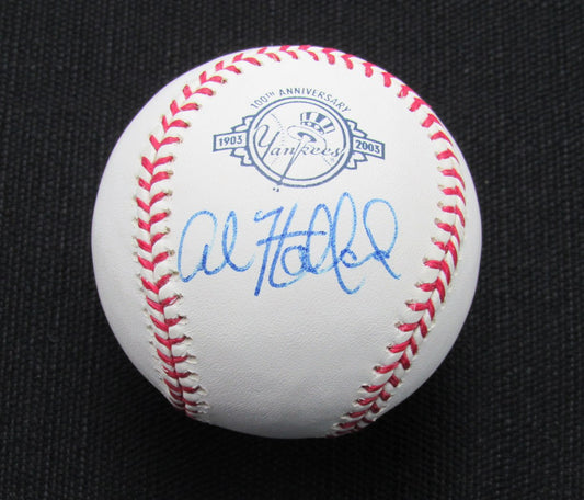 Al Holland Signed/Auto Yankees 100th OML Baseball JSA  187157