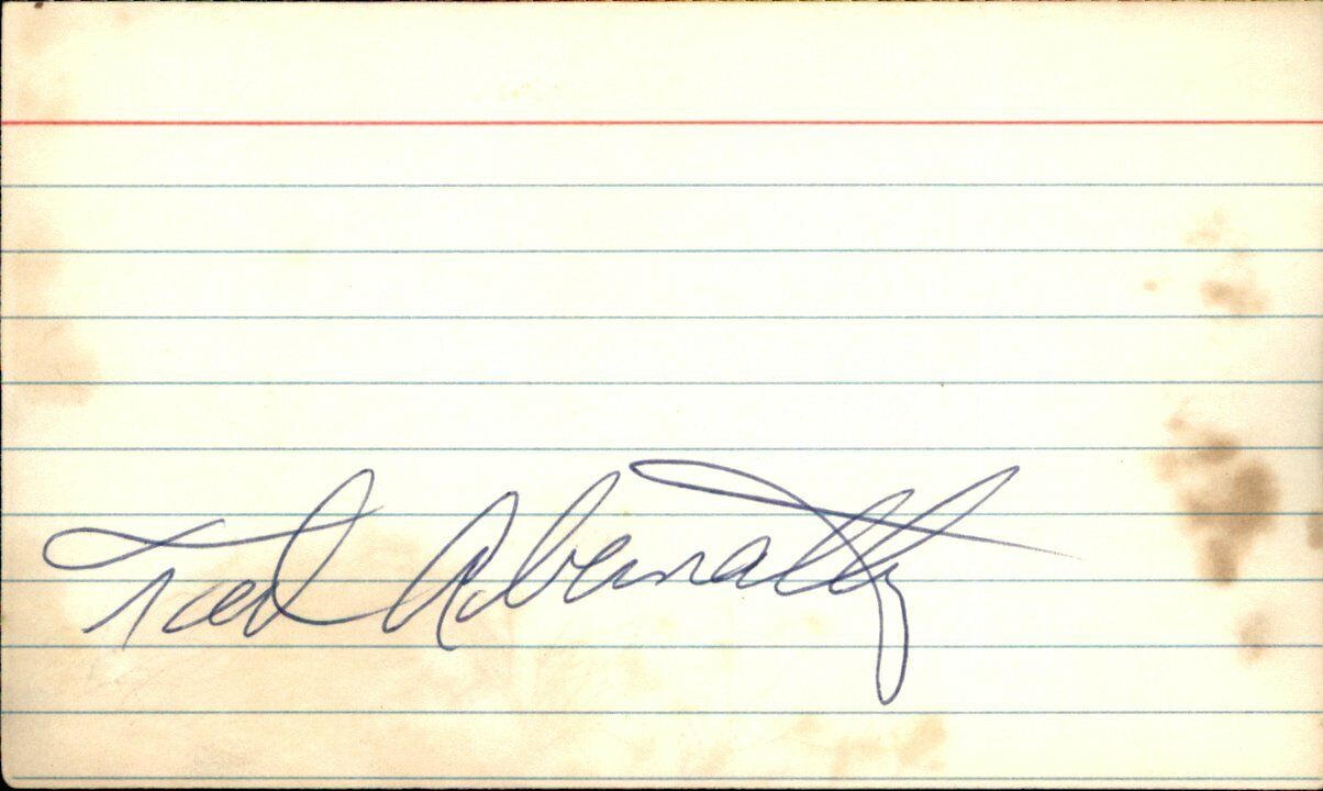 Ted Abernathy Kansas City Royals d.2004 Signed/Autographed 3x5 Index Card 162629