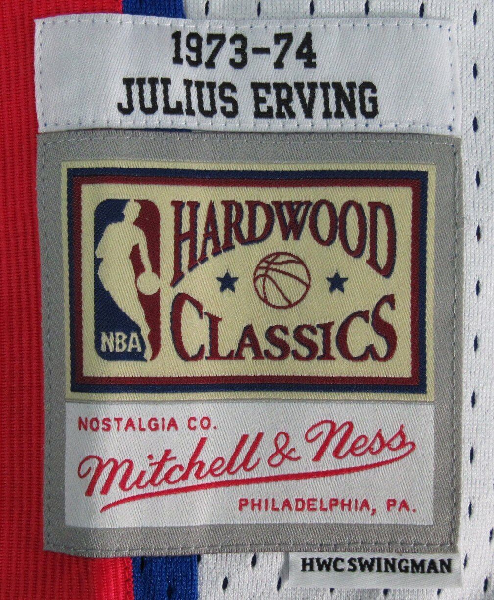 Julius Erving HOF Autographed HOF Mitchell & Ness New York Nets PSA/DNA 177089