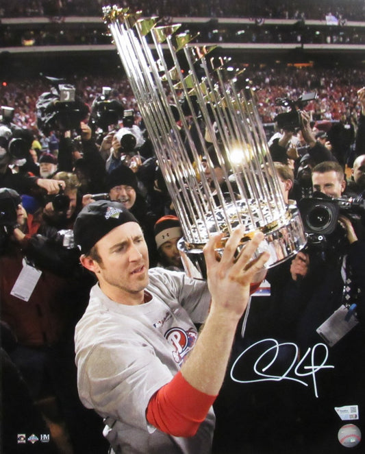 Chase Utley Autographed/Signed 16x20 Photo Phillies Fanatics 187360