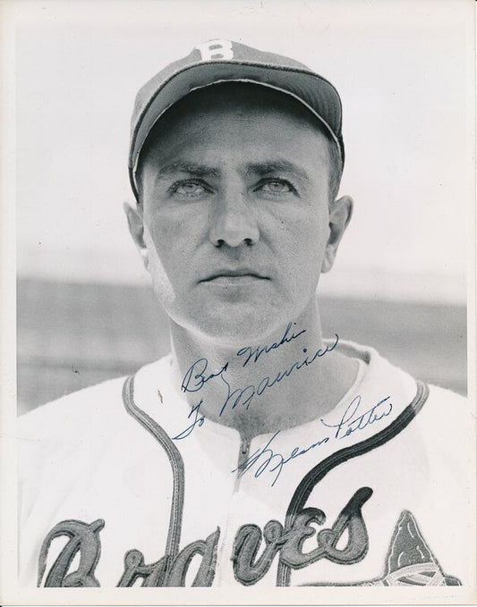 Nels Potter Boston Braves Signed/Autographed 7x9 Photo JSA 143254