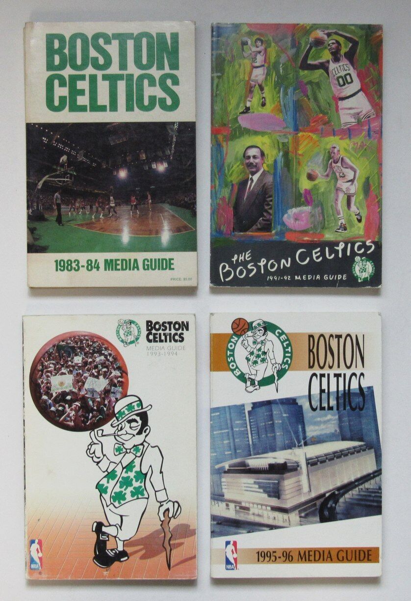 Lot of (10) Boston Celtics Media/Press Guides (1983,  1991, 1993-97, 2003, 2005)