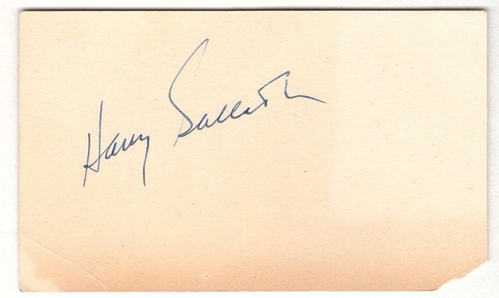 Harry Gallatin "The Horse" Signed 3x5 Vintage Index Card HOF '91  129888