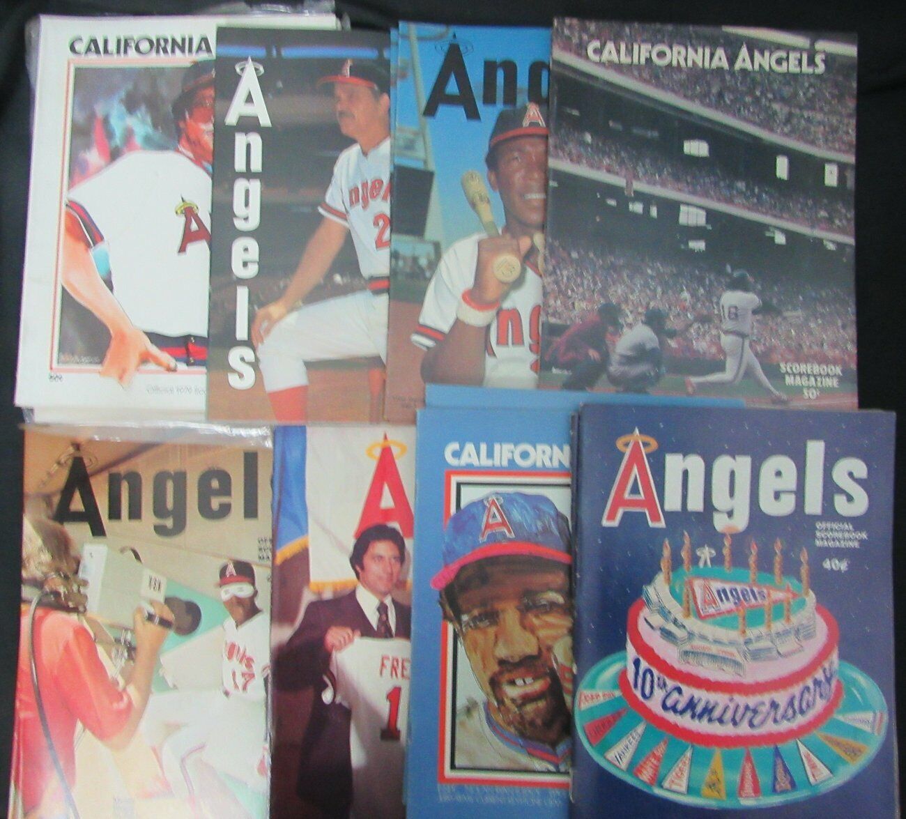 Lot of 19 California Angels 1974 to 1978 Official Game Programs 154317