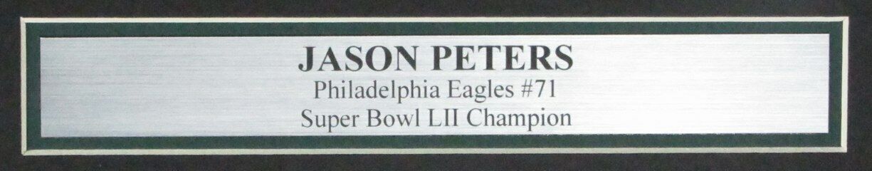 Jason Peters Philadelphia Eagles Autographed 11x14 Super Bowl Photo Framed JSA