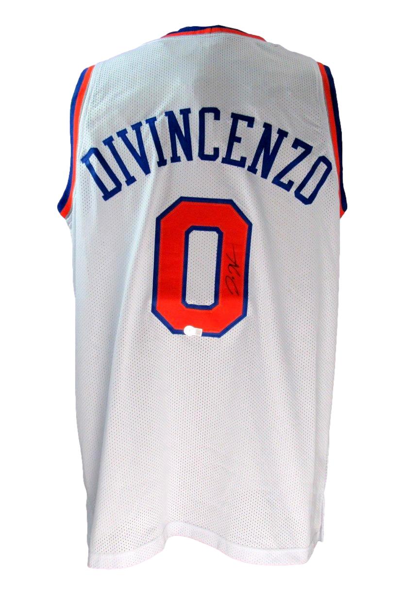 Donte Divincenzo Signed White Custom Basketball Jersey Knicks Beckett 186580