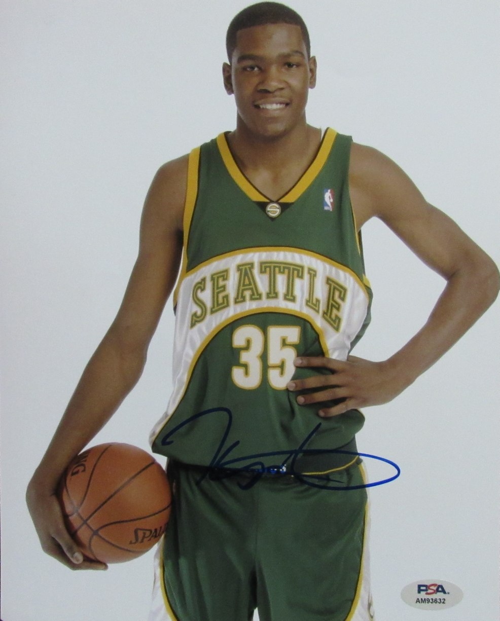 Kevin Durant Rookie Signed 8x10 Photo Seattle Super Sonics PSA/DNA 183681