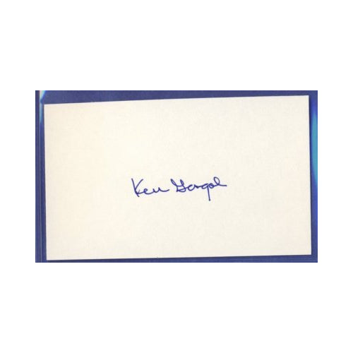 Ken Gorgal Browns Signed/Autographed 3x5 Index Card