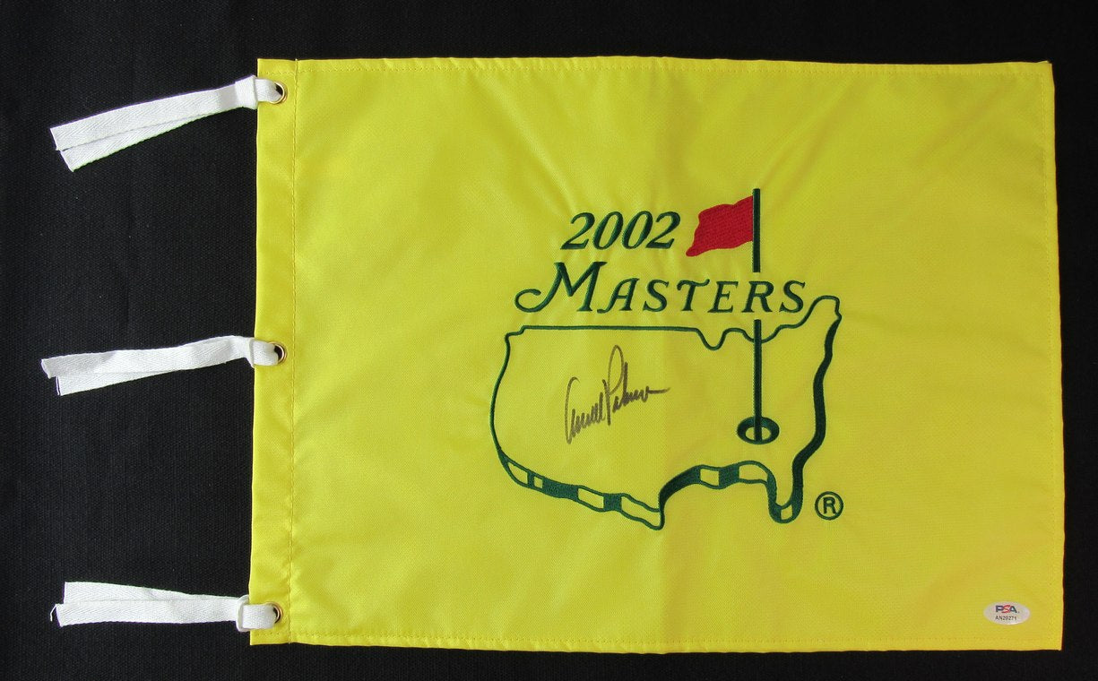 Arnold Palmer Signed 2002 Masters Pin Flag PSA/DNA 187242