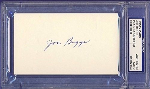 JOE BEGGS Yankees Signed 3x5 Index Card PSA/DNA